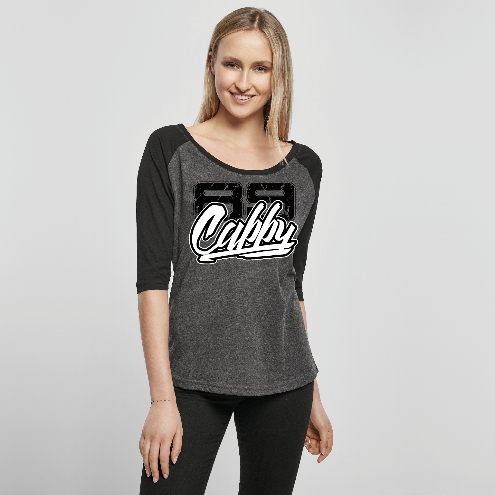 Cab89 Ladies 3/4 Contrast Raglan Tee